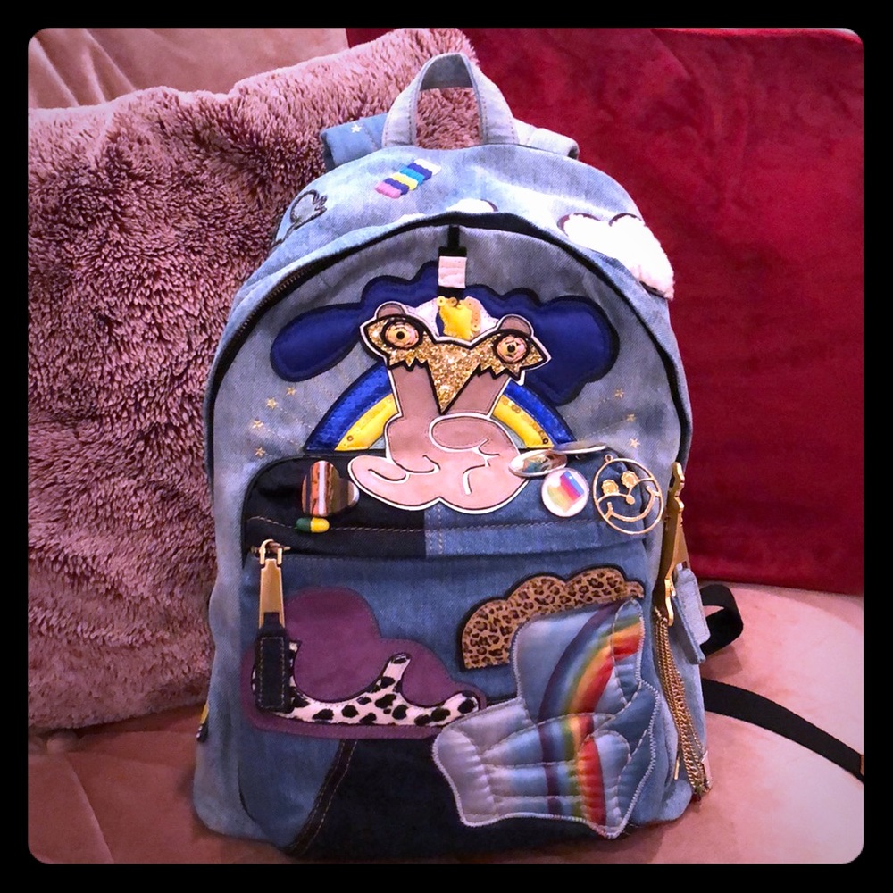 Marc Jacobs denim "Julie biker" backpack